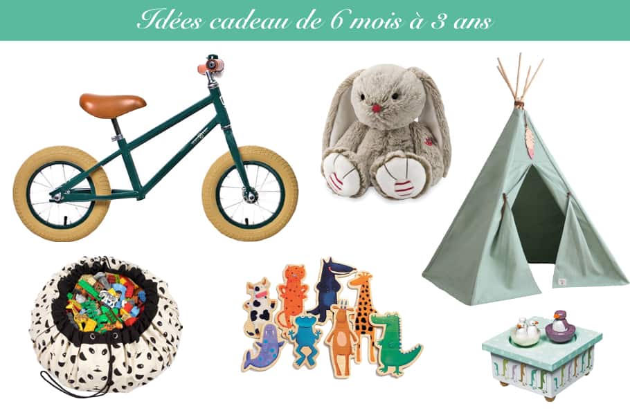 Idées Cadeaux Bébé & enfant : 6 mois, 1 an, 2 ans, 3 ans - Fille & garçon