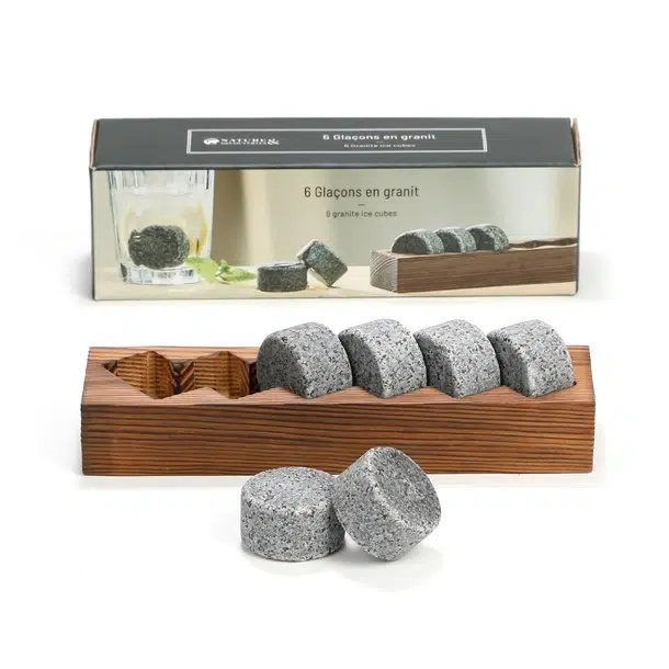 coffret glacons en granit pierre a whisky