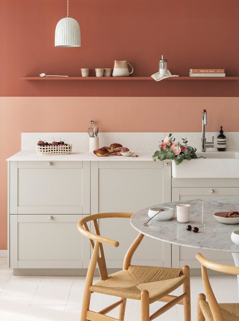 inspiration cuisine ikea plum rose terracotta