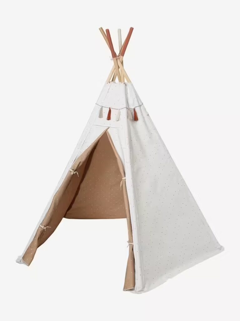 tipi reversible en tissu et bois fsc