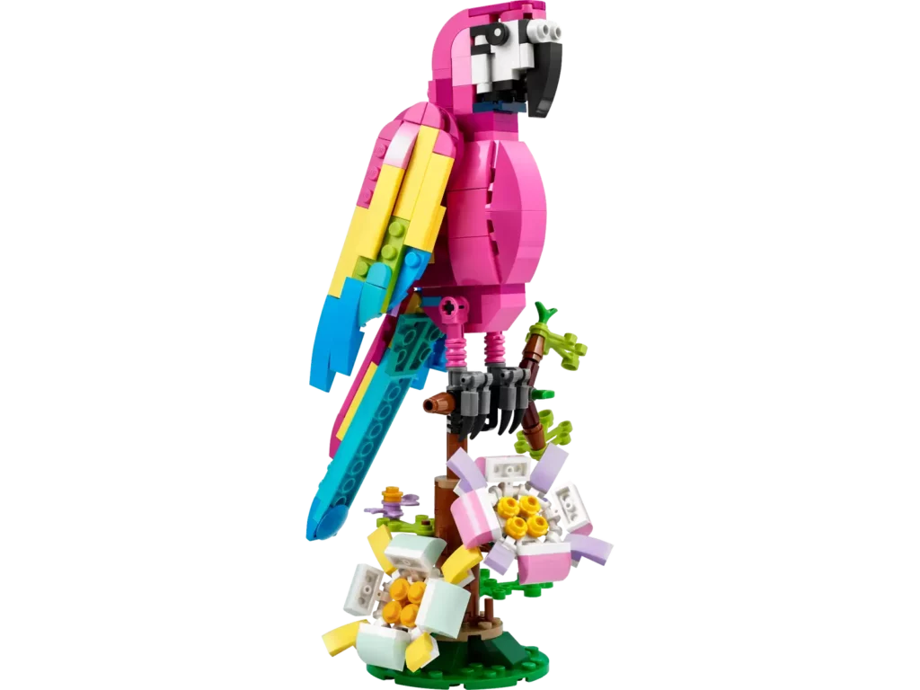 perroquet rose lego