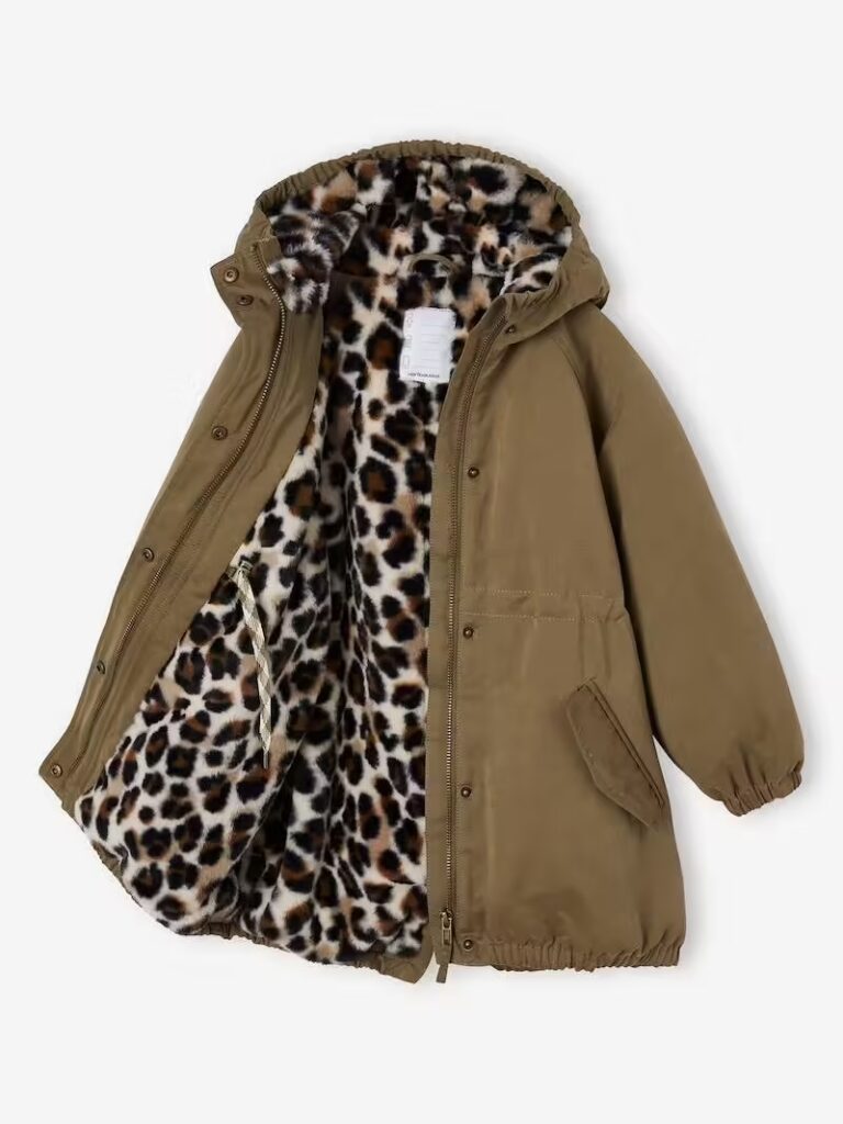 parka a capuche fille doublee imitation fourrure