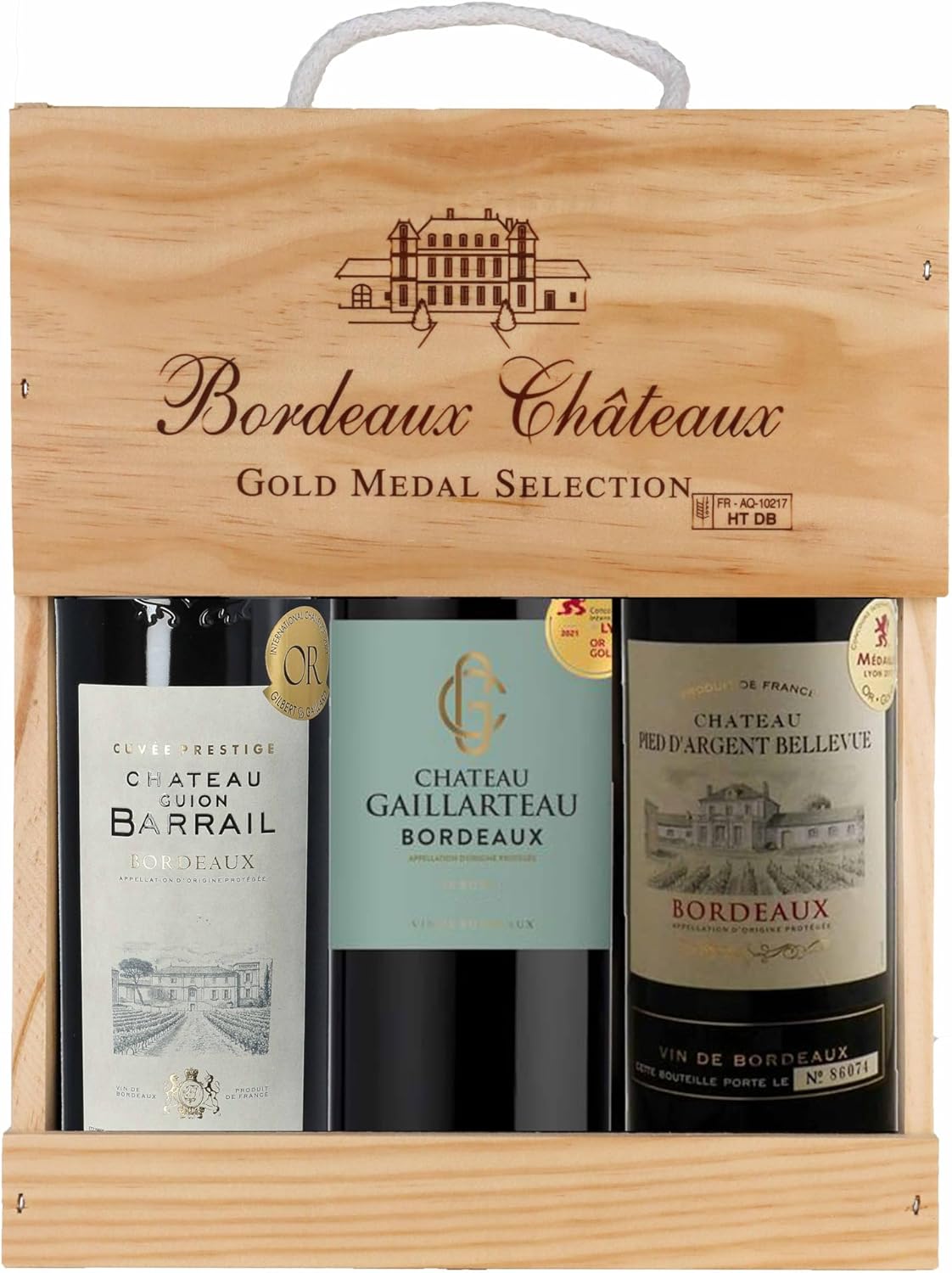 coffret cadeau vins bordeaux caisse en bois