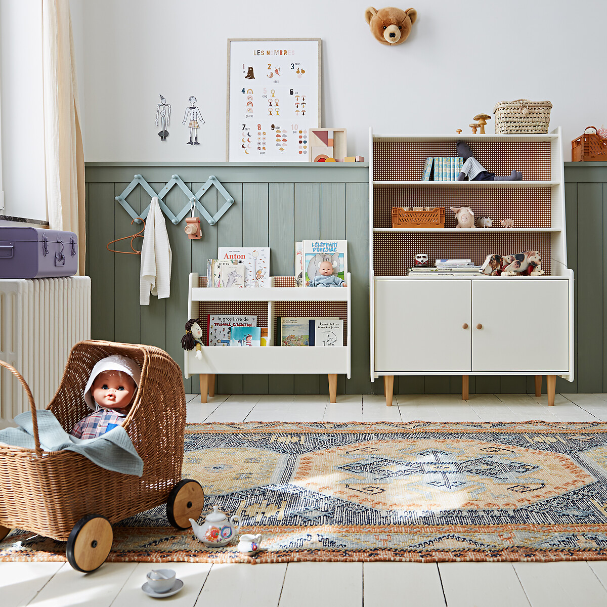 bibliotheque enfant vintage vichy