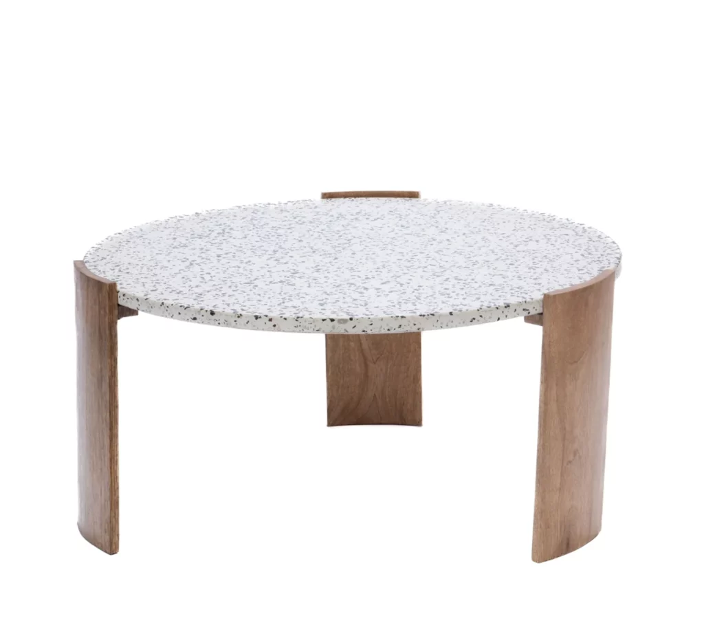 table basse terrazzo trepied